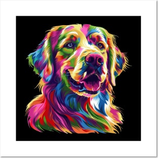 Golden Retriever Colorfull Pop Art Design For Dog Onwer Posters and Art